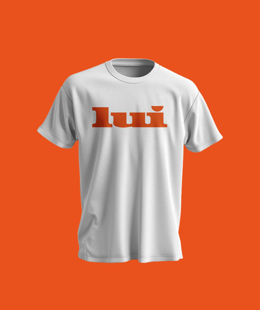T shirt GIGI manches courtes Blanc & Orange Fluo